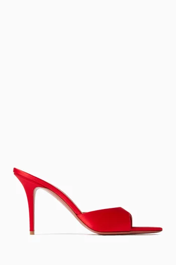 Elodie 90 Mules in Satin