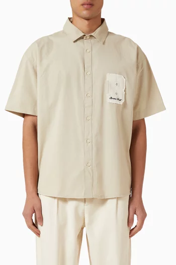 Varsity Shirt in Cotton Twill