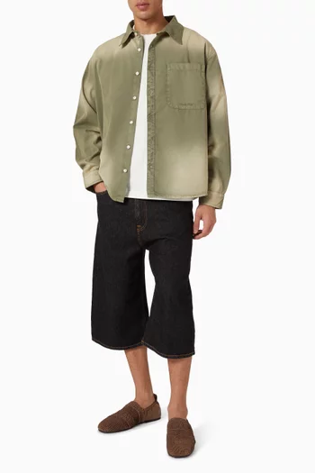 Sun Faded Script Logo Shirt in Cotton