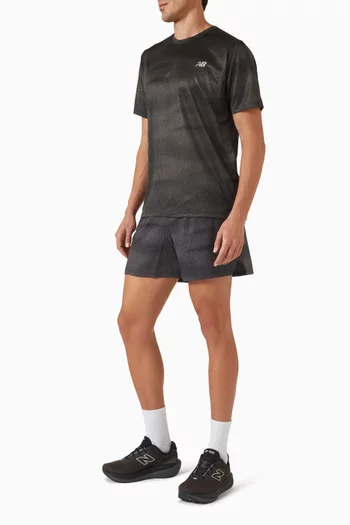 تي شيرت رياضي بطبعة شعار الماركة قطن وتيري