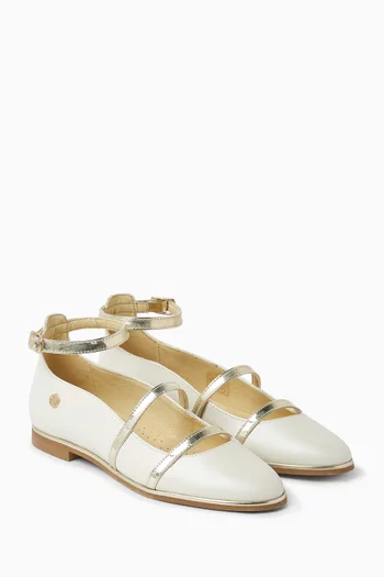 حذاء باليرينا بسير مزدوج