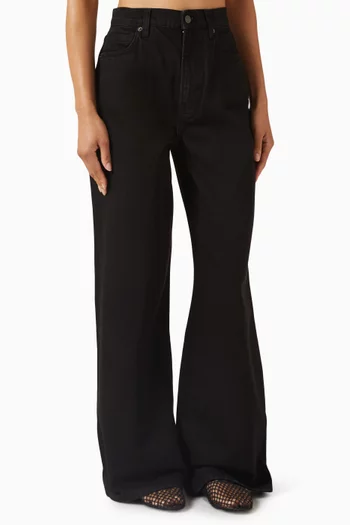 Cary High Rise Slouchy Wide Leg Jeans in Denim