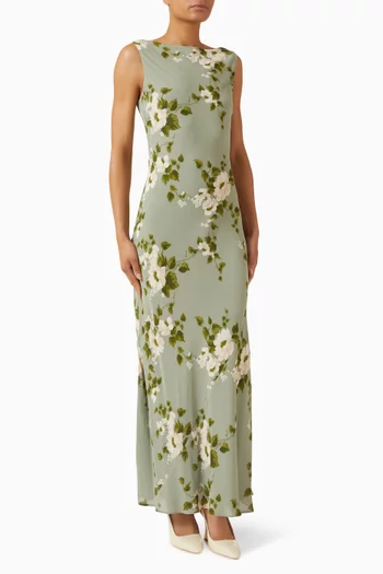 chinese dress ladies Reformation Ronda Praline Silk Charmeuse Maxi Dress – The Closet New York main image 1