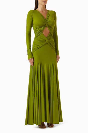 knee length dresses for ladies Deme by Gabriella Bloom Draped Maxi Dress main image 0