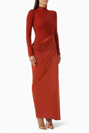 knee length dresses for ladies Deme by Gabriella Isla Maxi Dress
