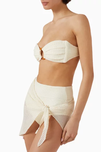 Curve Tie-up Crochet Sarong