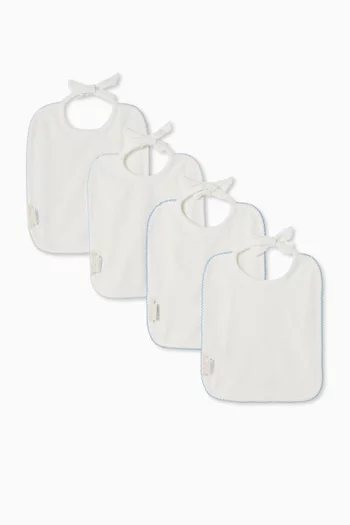 Morning Till Night Bib in Cotton, Set of 4
