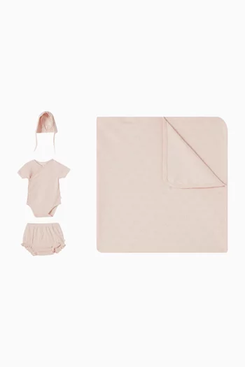 طقم هدايا أرامينتا نسيج بوينتيل مزين بأجنحة قطن