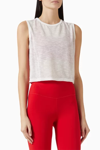 Logan Stripe Tank Top in Mesh