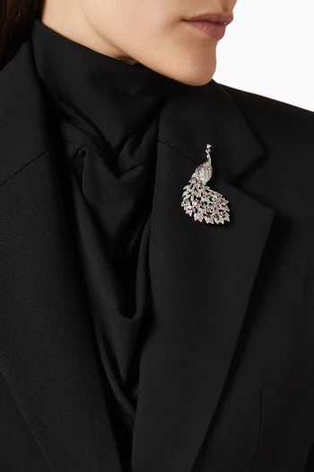 بروش بتصميم طاووس فينتج من الثمانينيات