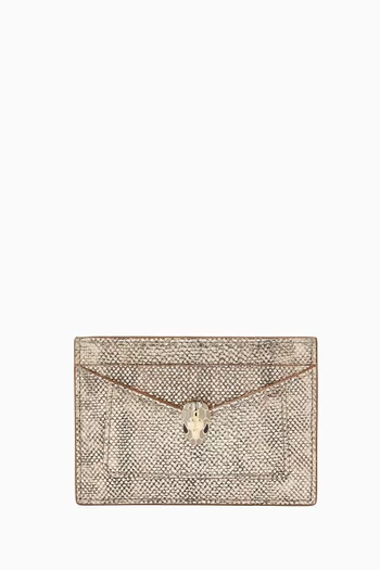 حافظة بطاقات سيربينتي فوريفر جلد أفعى الكارونغ