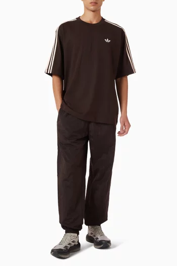 Oversized 3-stripe T-shirt in Cotton