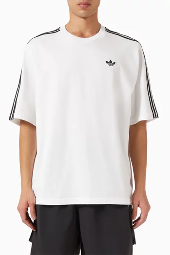 Oversized 3-stripe T-shirt in Cotton