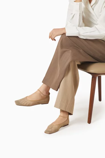 Augusta Ballerina Flats in Mesh