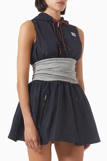 knee length dresses for ladies Miu Miu Grisaille dress Grey - Women main image 0