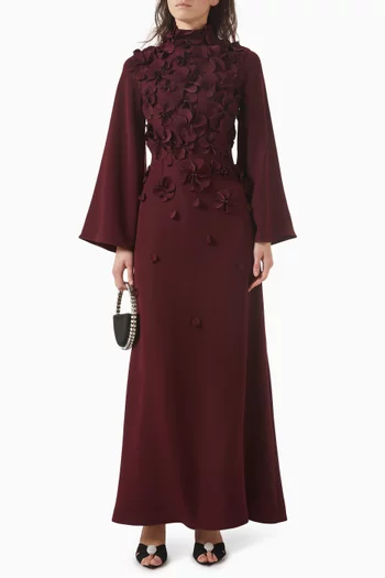 3D Floral Appliqué Dress