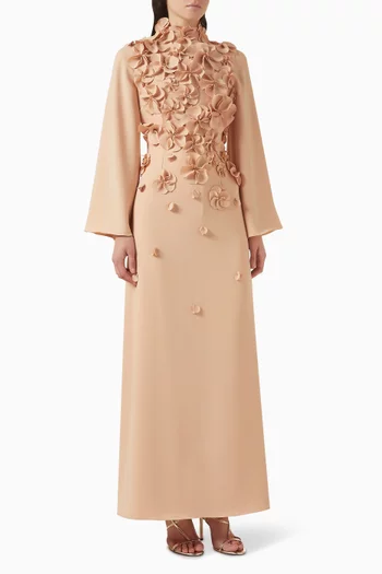 3D Floral Appliqué Dress