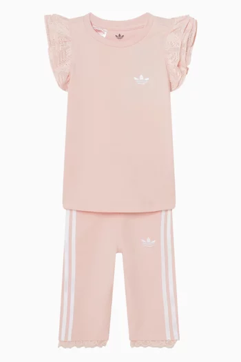 طقم تي شيرت ولغينغز بكشكش جيرسيه