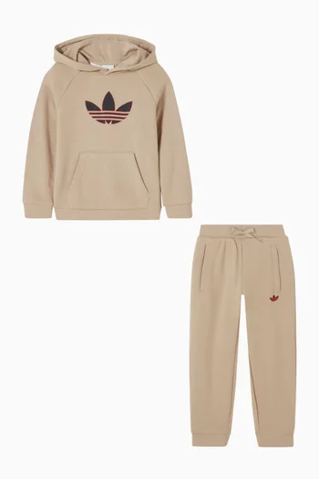 طقم متناسق بشعار الماركة مزيج قطن