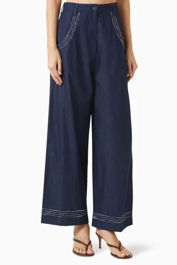 Wide-leg Jeans in Denim