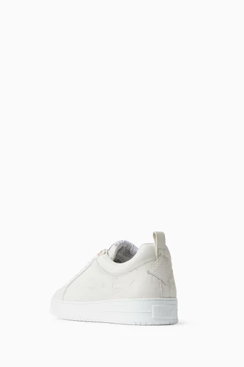 Embossed Logo Low-top Sneakers in Leather