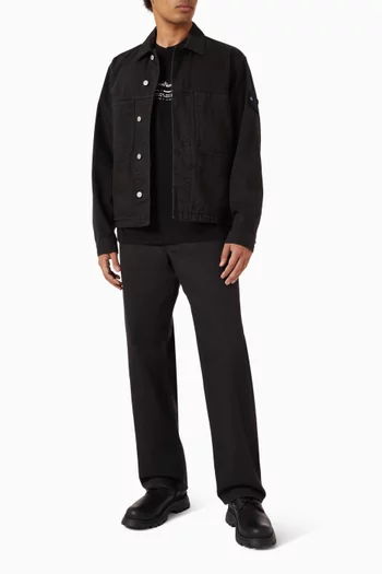 بنطال جينز دينم بلون أزرق نيلي