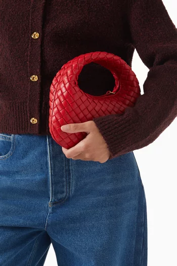 حقيبة بيبي فينيتا بيد علوية جلد مجدول