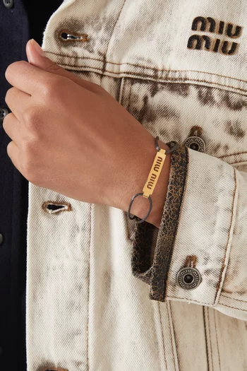 Logo Cord Bracelet in Metal