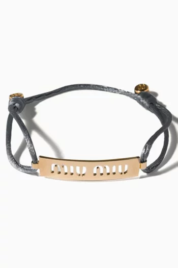 Logo Cord Bracelet in Metal