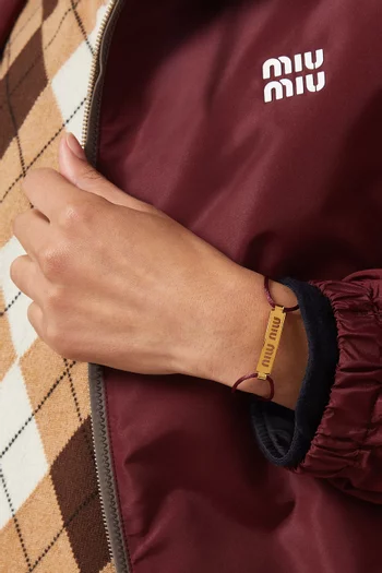 Logo Cord Bracelet in Metal