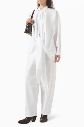 Romy Drape Shirt in Cotton-poplin