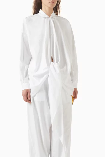 Romy Drape Shirt in Cotton-poplin
