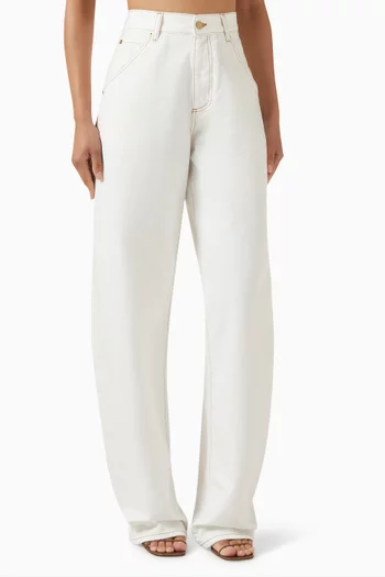 Khris Barrel-leg Jeans in Denim