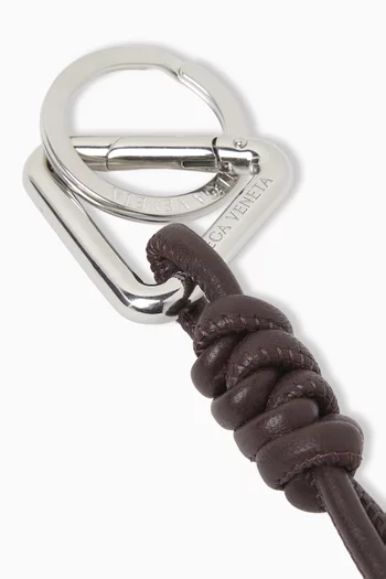 Triangle Key Ring in Nappa