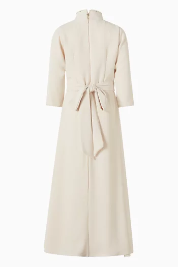 Embellished Collar Flared Dress