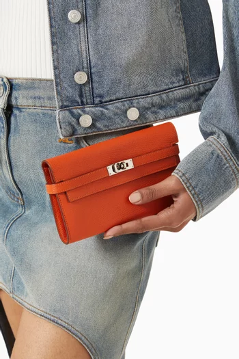 Kelly To Go Wallet in Grained Leather