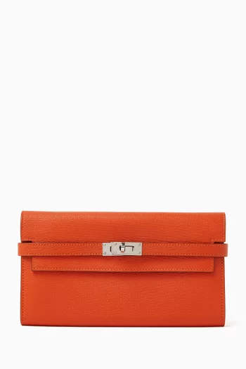 Kelly To Go Wallet in Grained Leather