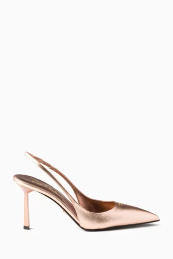 85 Slingback Pumps in Patent Saffiano Leather