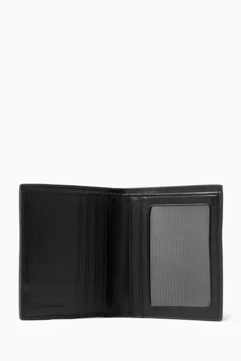 Emblem Slim Billfold Card Case in Faux Leather