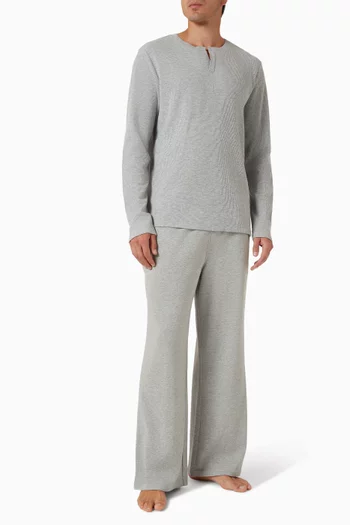 Soft Waffle Pyjama Top in Cotton-blend