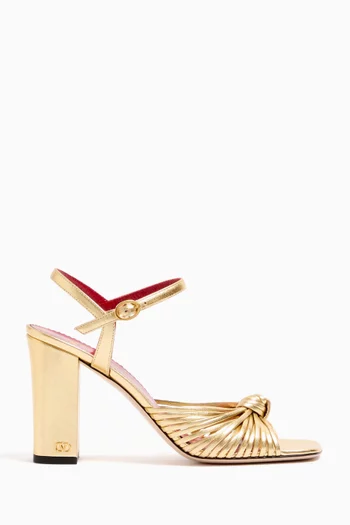 صندل أنيت بكعب 90 مم جلد لامع