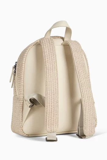 Bear Backpack in Raffia