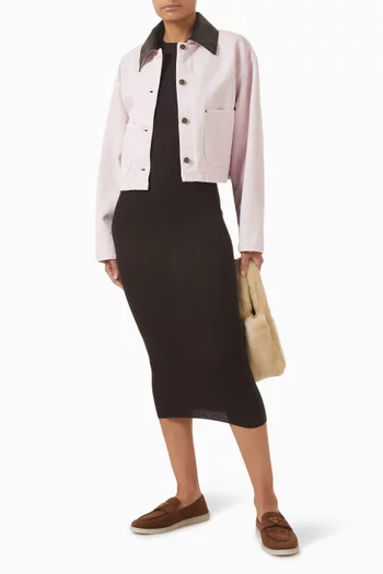 Rib-knit Dress in Virgin Wool