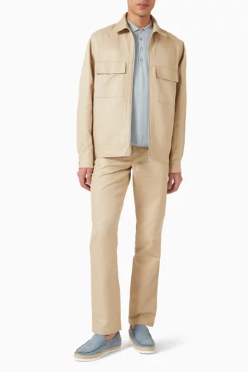 تي شيرت بولو بشعار الماركة وزيبرا قطن