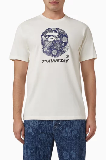 Japanese Indigo Art Camo By Bathing Ape T-shirt in Cotton