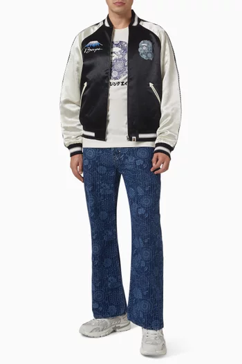 Japanese Art Camo Pants in Denim