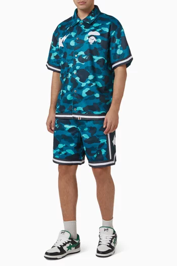 Color Camo Shorts in Mesh
