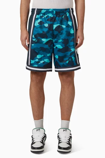 Color Camo Shorts in Mesh
