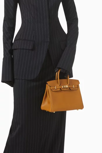 حقيبة بيركين 25 بختم حدوة الحصان جلد شيفر غير مستعملة