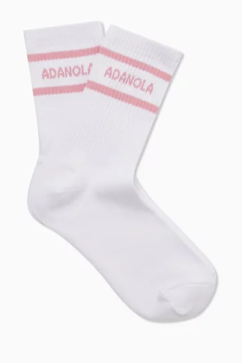 Sports Stripe Socks in Organic Cotton Blend